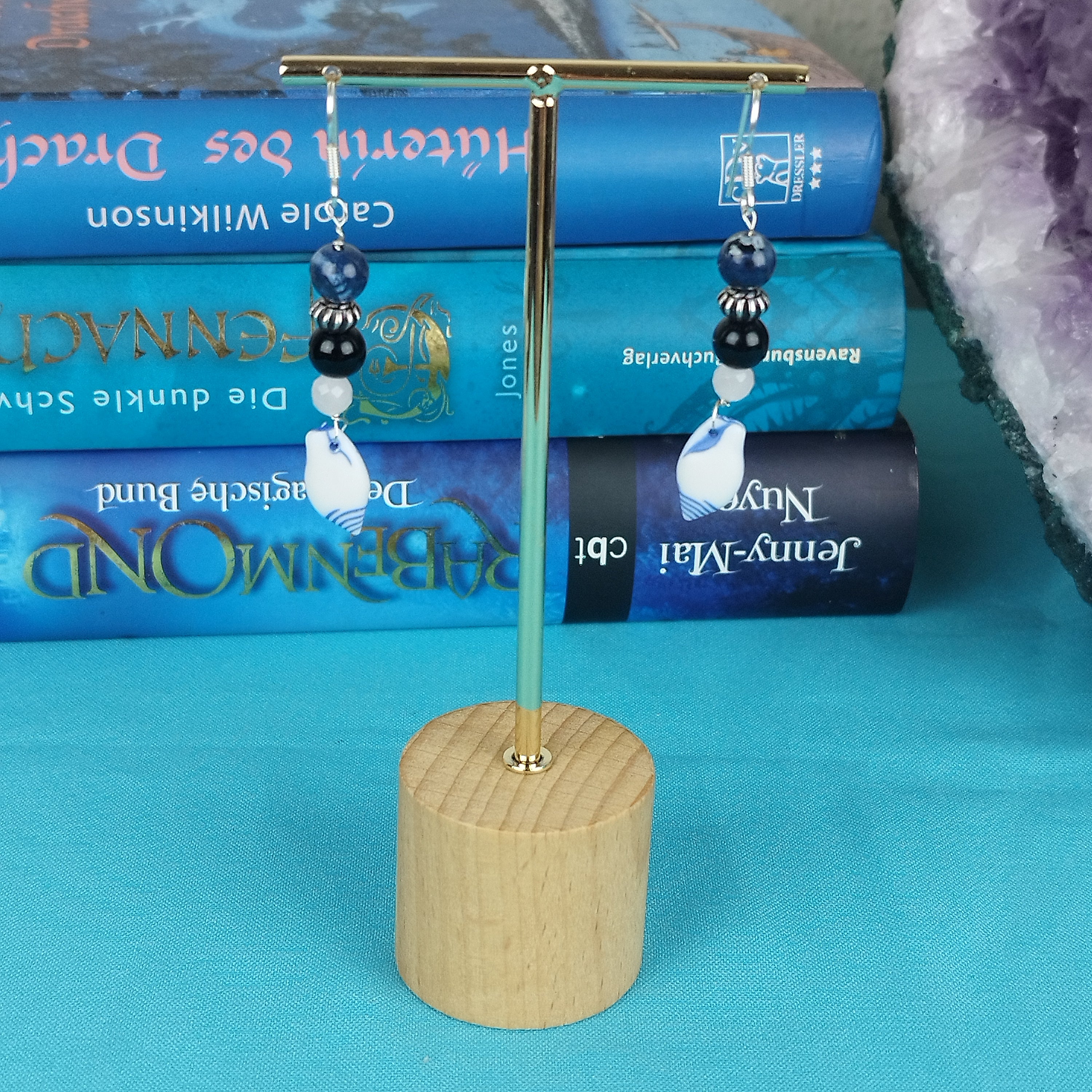 Schmuckset Tiefsee: Kette und Ohrringe