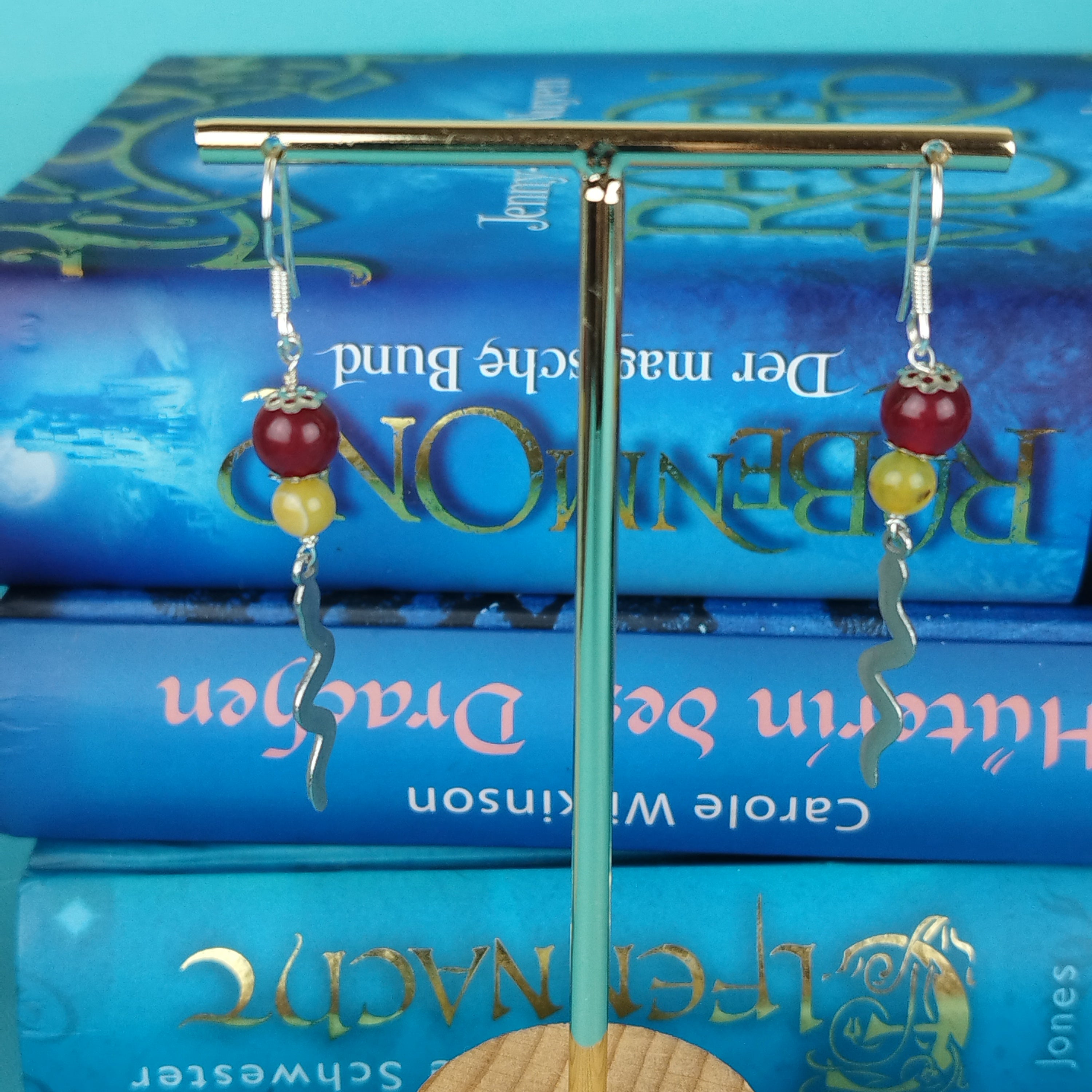 Schmuckset Regenbogenschlange: Kette und Ohrringe