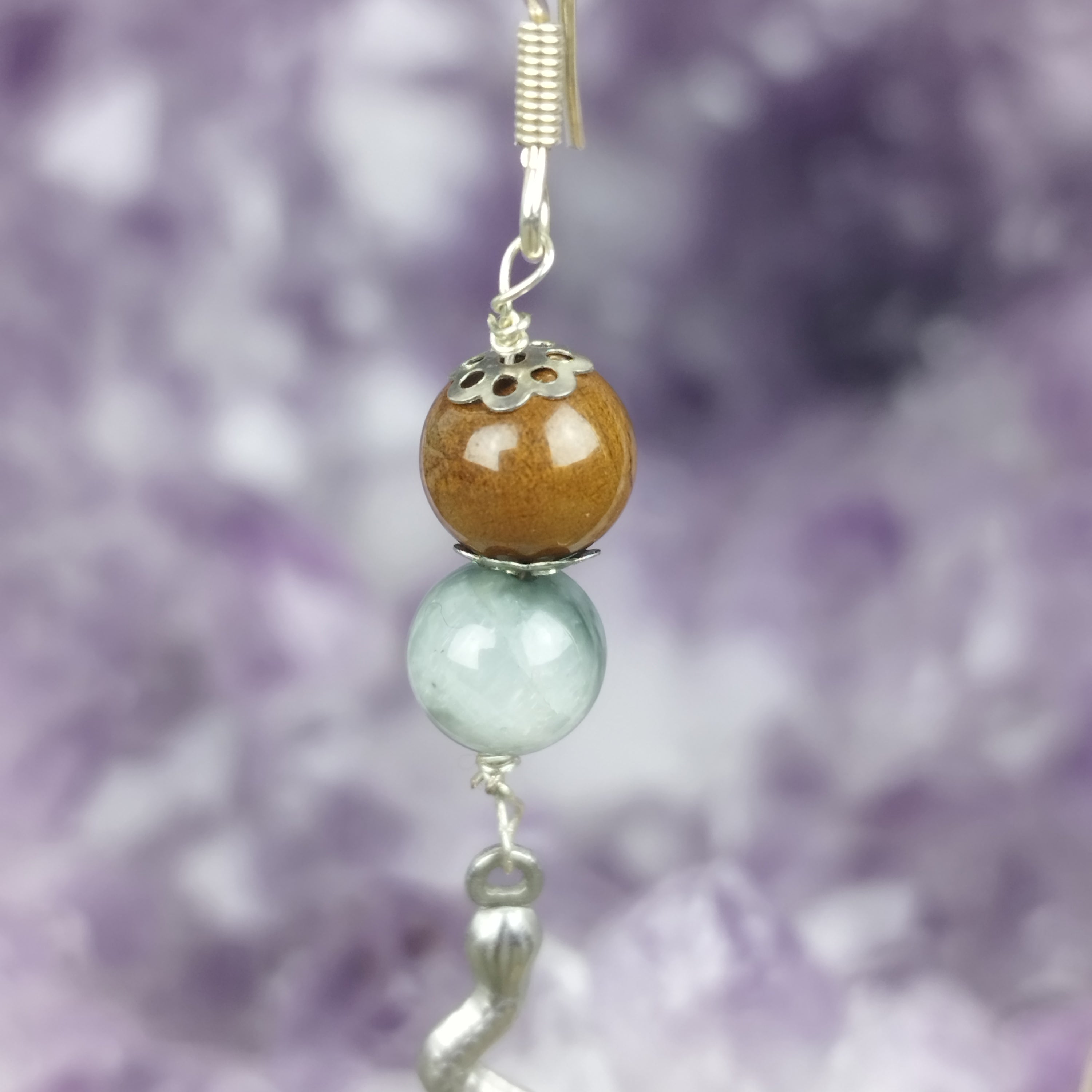 Schmuckset Metallschlange: Kette und Ohrringe