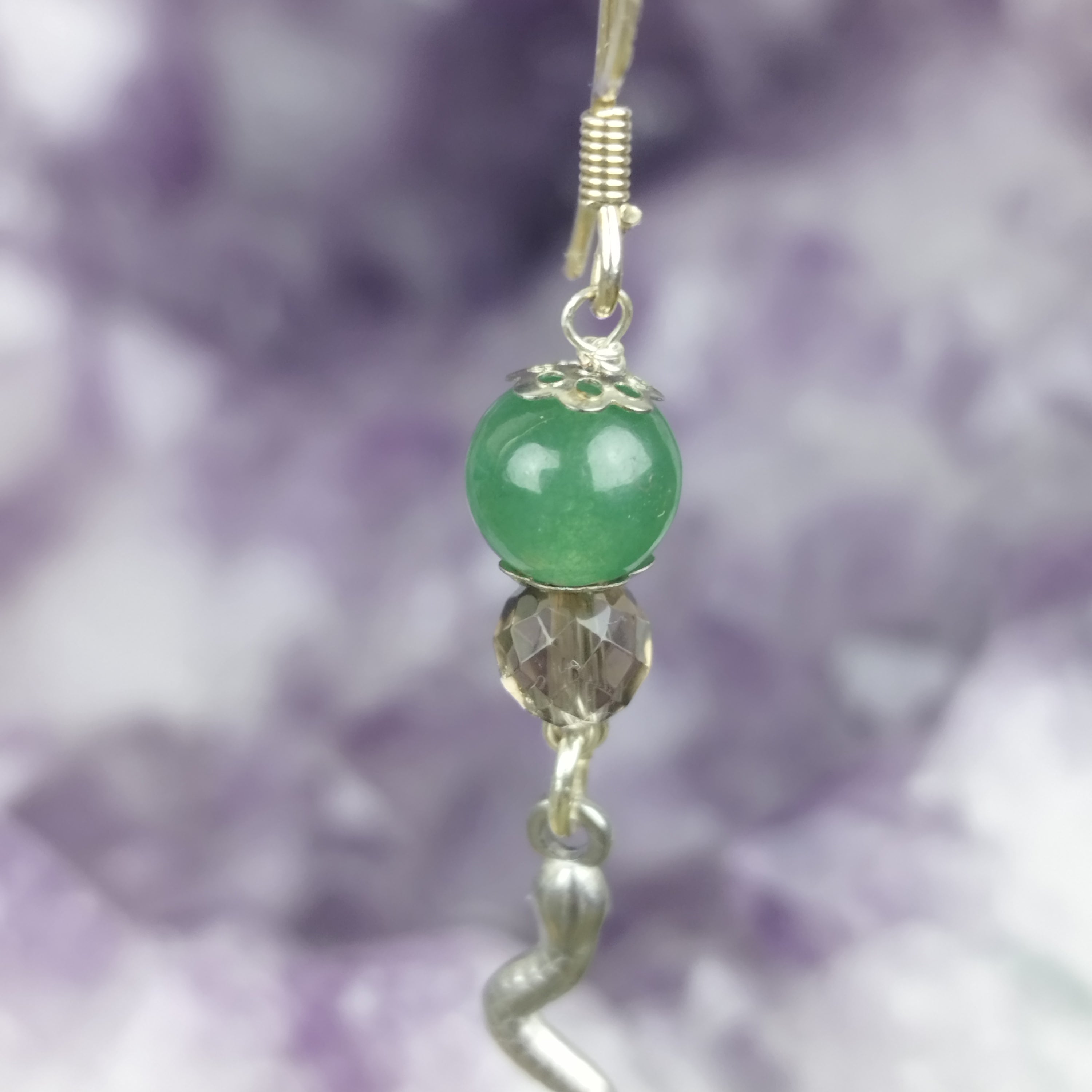 Schmuckset Erdschlange: Kette und Ohrringe