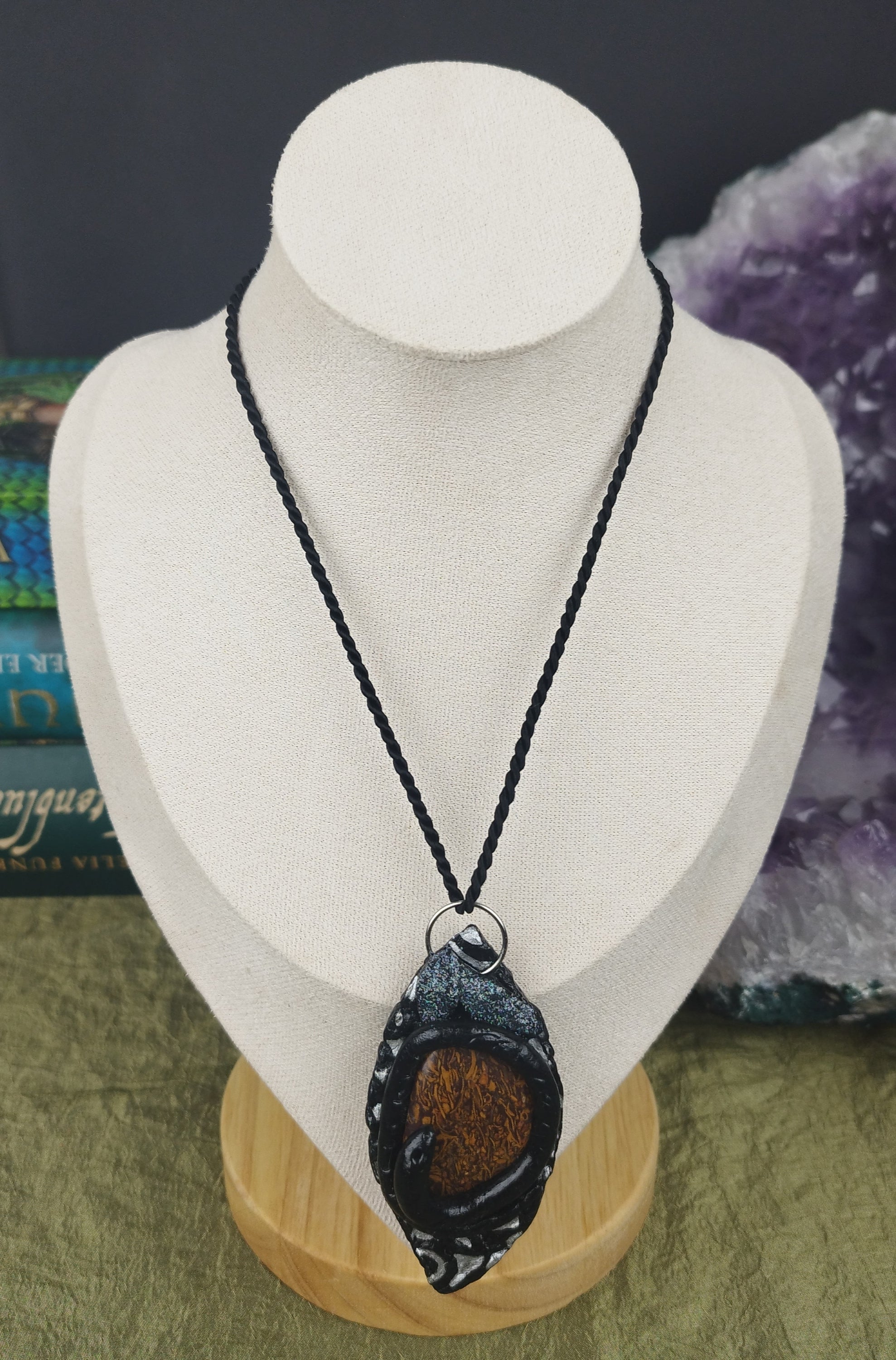 Schmuckset Metallschlange: Kette und Ohrringe