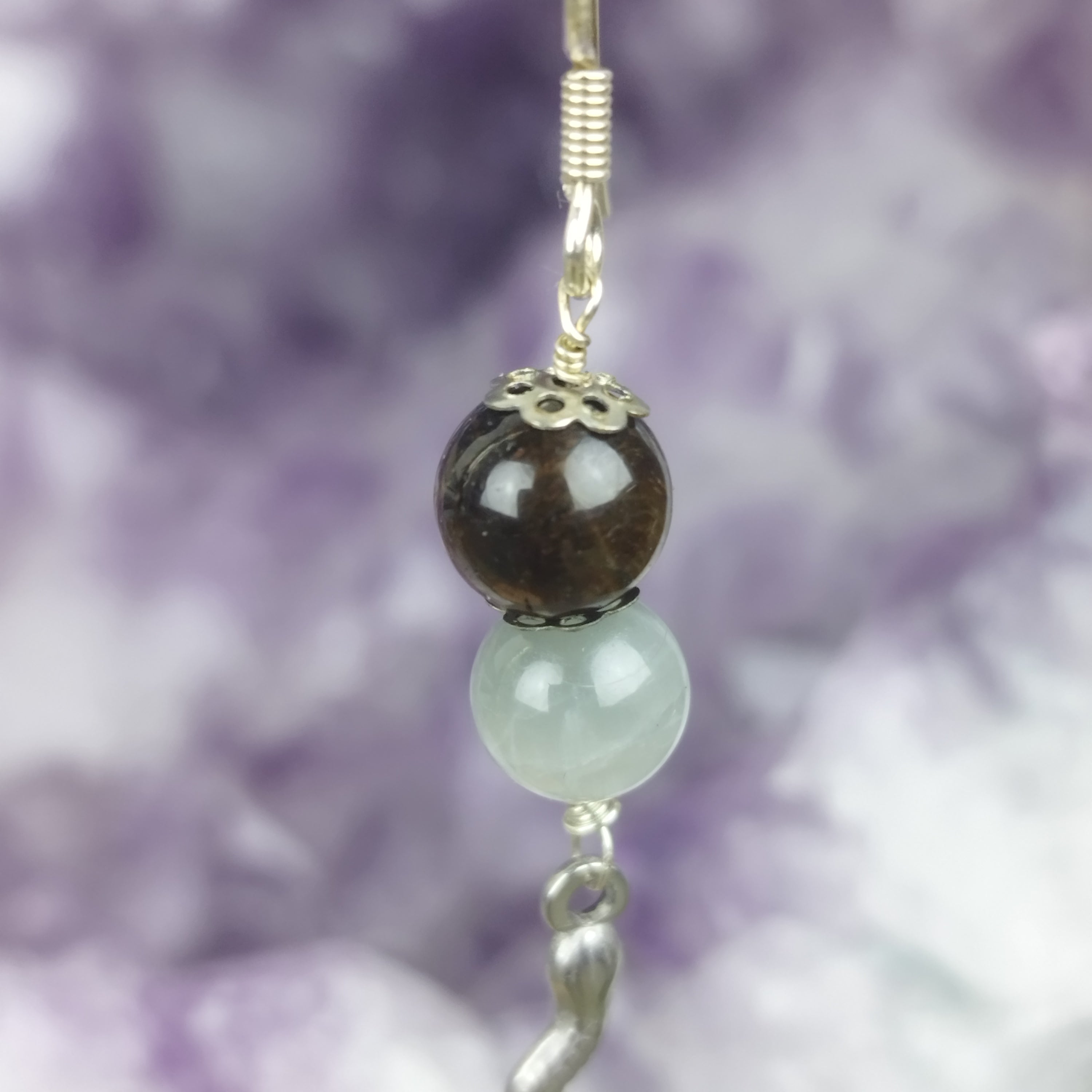 Schmuckset Metallschlange: Kette und Ohrringe